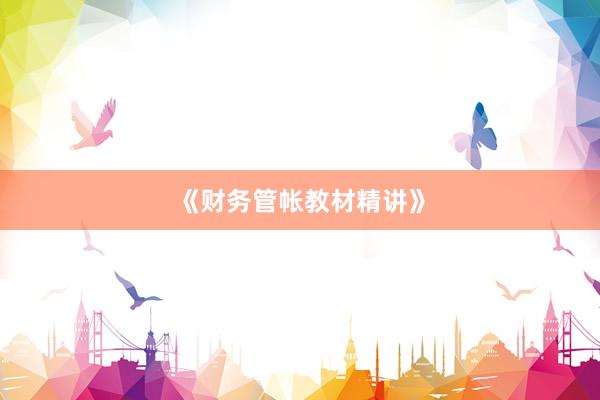 《财务管帐教材精讲》